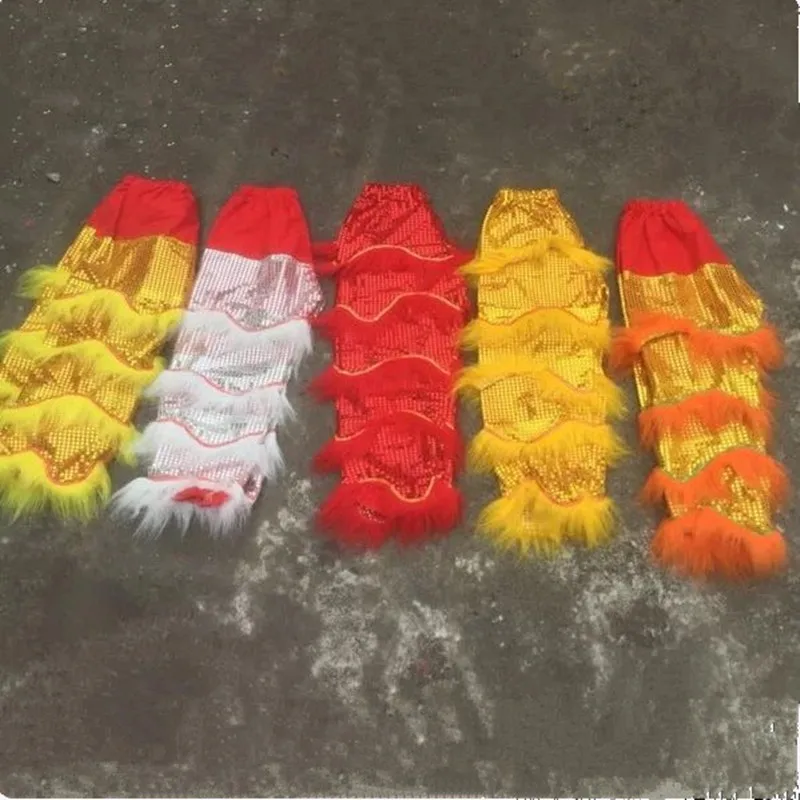 sequin adults chinese lion dancer pants lion dance fur costume Carnival festival wear new year stage performance clothing