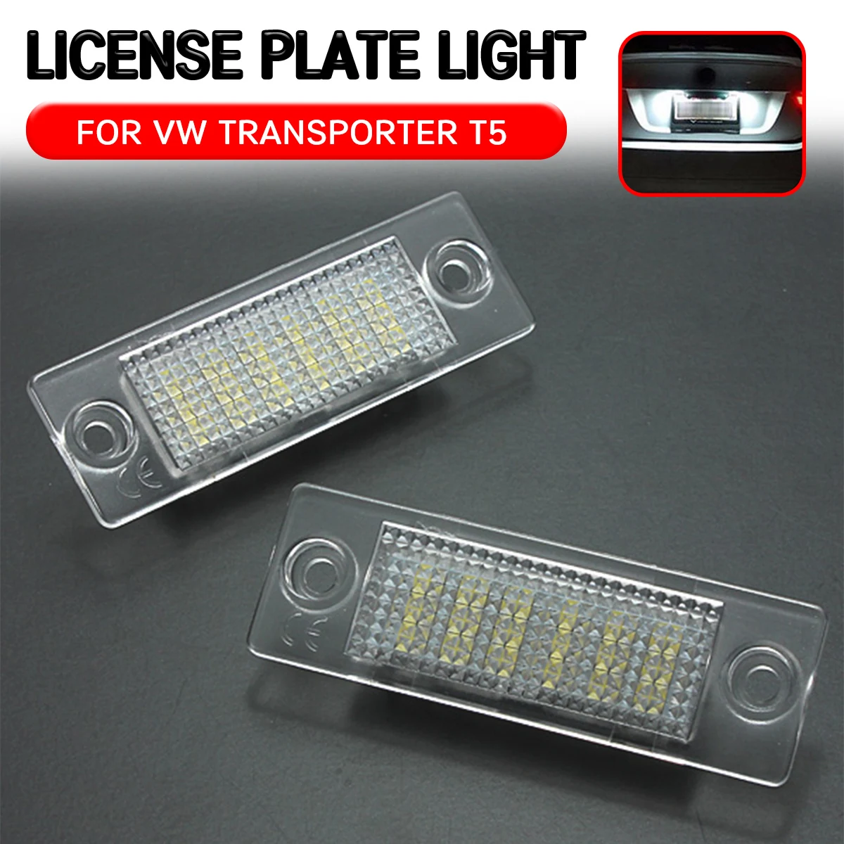 Numero Di Licenza Led 2Pc Per Vw Golf 5 Plus Caddy Iii Passat Transpiarter T5 Touran Jetta Per Skoda Superb Plate Light Lamp