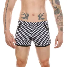 Men Plaids Boxer Underwear Comfortable And Breathable Underpants Pocket Shorts Boxershorts Men Sleep Bottoms Bikini Panties New