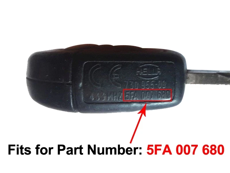 Car Remote Key Car Key Transponder Chip KEYECU P/N: 5FA 007 680 Upgraded ID48 Chip 433MHz Flip Key Remote For VW Bora Polo Toledo Leon Lbiza Cordoba Arosa Alhambra Golf