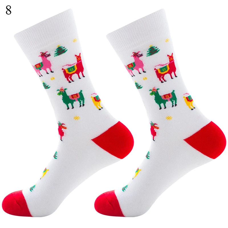 Cotton Christmas Socks Women Men Autumn Winter New Year Santa Claus Christmas Tree Snow Elk Socks Happy Gift New