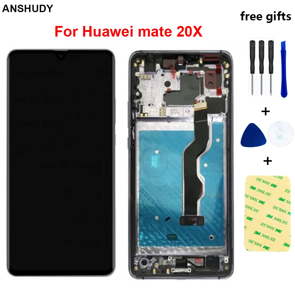 

7.2'' For Huawei mate 20X LCD Touch Screen Digitizer Assembly Replacement parts For HUAWEI mate 20 X LCD Display With Frame