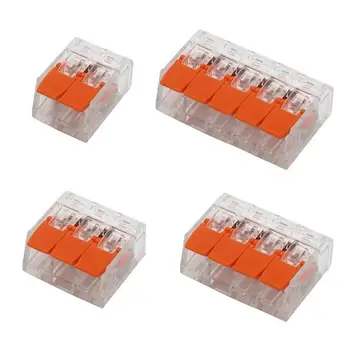 

10pcs quick connector PCT 412 / 413 / 414 / 415, universal compact wiring connector push in terminal block