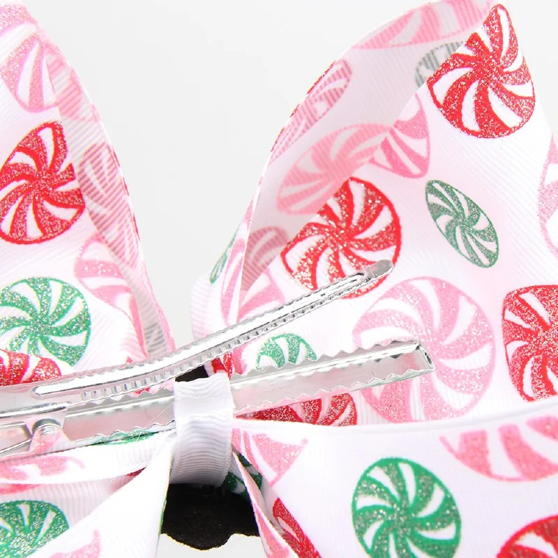 " Jojo луки для девочек/Jojo Siwa большой единорог рождественские банты для волос для девочек с зажимами бант ручной работы аксессуары для волос