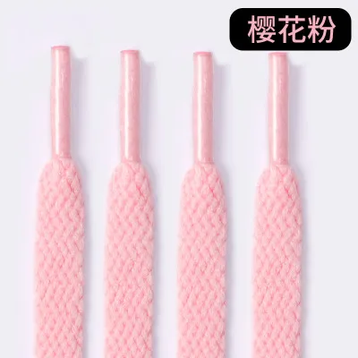 36 Colors 8mm Flat Thicken White AF1  Kids  Shoelaces  Basketball Sneakers Sail  Shoe Laces  Shoe Accessories 60/100/120/140 Cherry blossom powde