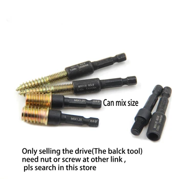 

M6 M8 M10 furniture nut driver install tool screw drive furniture pre embreded nut drive straight Pass though connector board