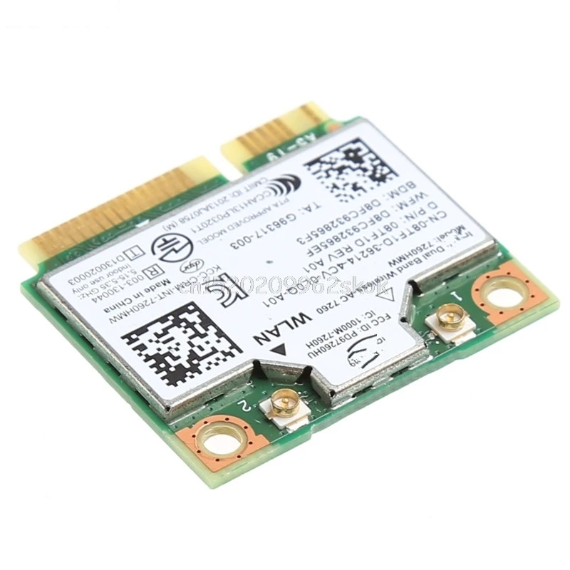 Двухдиапазонная Bluetooth 4,0 Беспроводная мини PCI-E карта для Intel 7260 AC для DELL 7260HMW Au13 19 Droship
