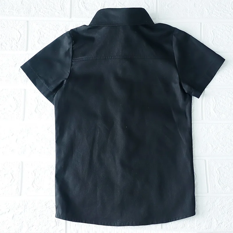 Детская рубашка г. Летняя одежда Новая Стильная хлопковая Детская рубашка с отложным воротником в Корейском стиле топы, одежда для мальчиков