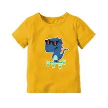 Детская одежда из чистого хлопка; футболка с короткими рукавами для мальчиков; Новинка лета; Стильная Детская футболка с круглым вырезом из чистого хлопка; 18