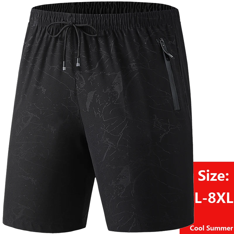 Plus Size L 7XL 8XL Men`s Running Shorts Summer Quick Dry Breathable