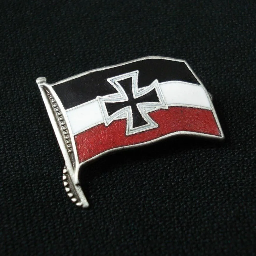 

WWII WW2 German Flag Cross Badge Metal Pin Brooch