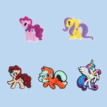 Breloques croco de styliste pour enfants, 1 pièce, chaussures Jibz, décorations d'accessoires, chaussures Jeans de cheval arc en ciel 