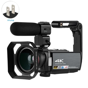 

IR Night Vision 4K Camcorder Professional With Wide Angle Lens Remote Control HD Touch Screen Portable Video Camera CMOS Sensor