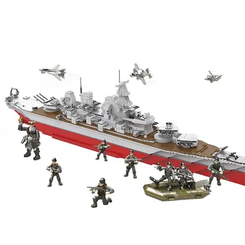 

Minifigure action figure Compatible with WWII military series USS Iowa warship simulation building blocks toys for children gift
