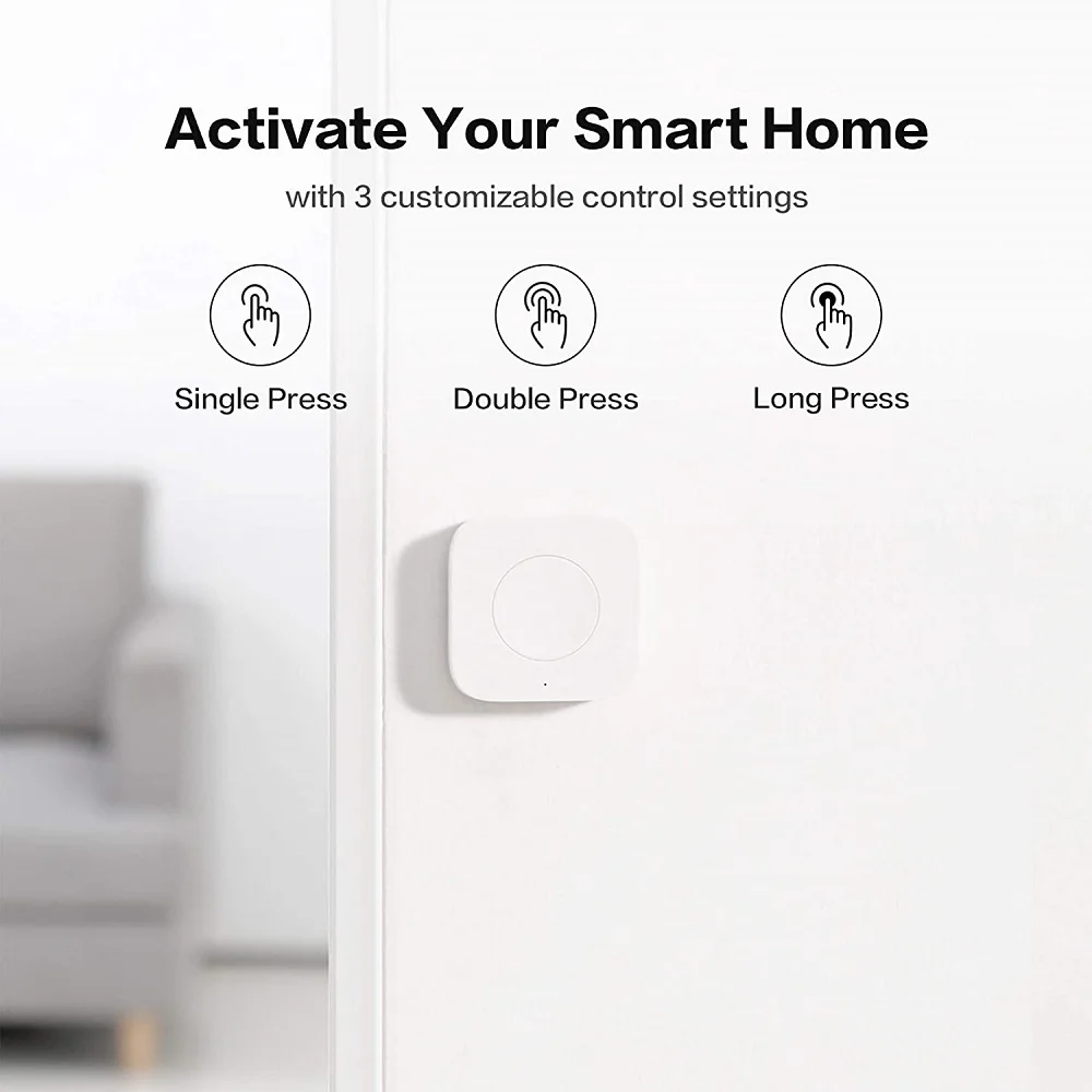 Aqara Sensor Smart Wireless Mini Switch Zigbee Connection Remote One Key Control Button Home Security Work Mi Home Homekit
