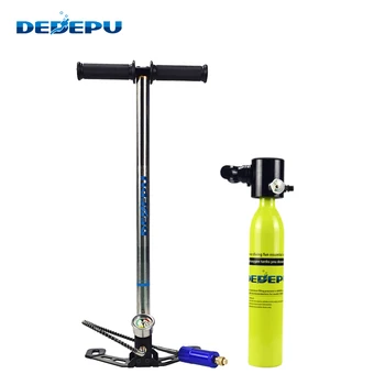 

DEDEPU 0.5 Oxygen Bottle Adult Swimming Equipment Mini Diving Oxygen Tank Underwater Respirator+ High Pressure Hand Pcp Pump-2