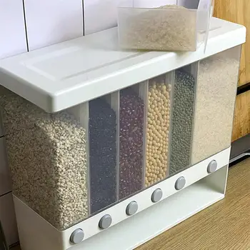 

1Pc Rice Storage Container Novel Wall-mounted Light Durable Grains Container