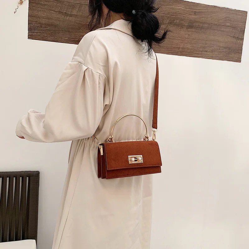Замшевые Кожаные сумки через плечо для женщин маленькая сумочка на цепочке маленькая сумка Сумочка Дамская дизайнерская вечерняя сумочка с ручкой