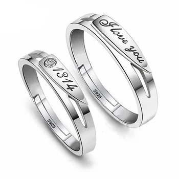 

CHAMSS Diamond Romantic Open Couple Ring Fashion Simple Female Wedding Ring Manufacturers Wholesale