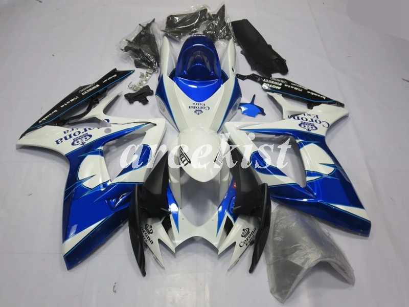 4 подарки ABS мотоцикл обтекатели комплект подходит для Suzuki GSX-R 600 750 2006 2007 06 07 GSXR600 GSXR750 Холодный Синий Корона