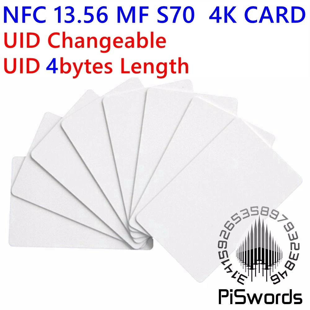 NFC 13 56 МГц MF S70 UID 0 блок 4 байта перезапись сменная рчид карта многофункциональная