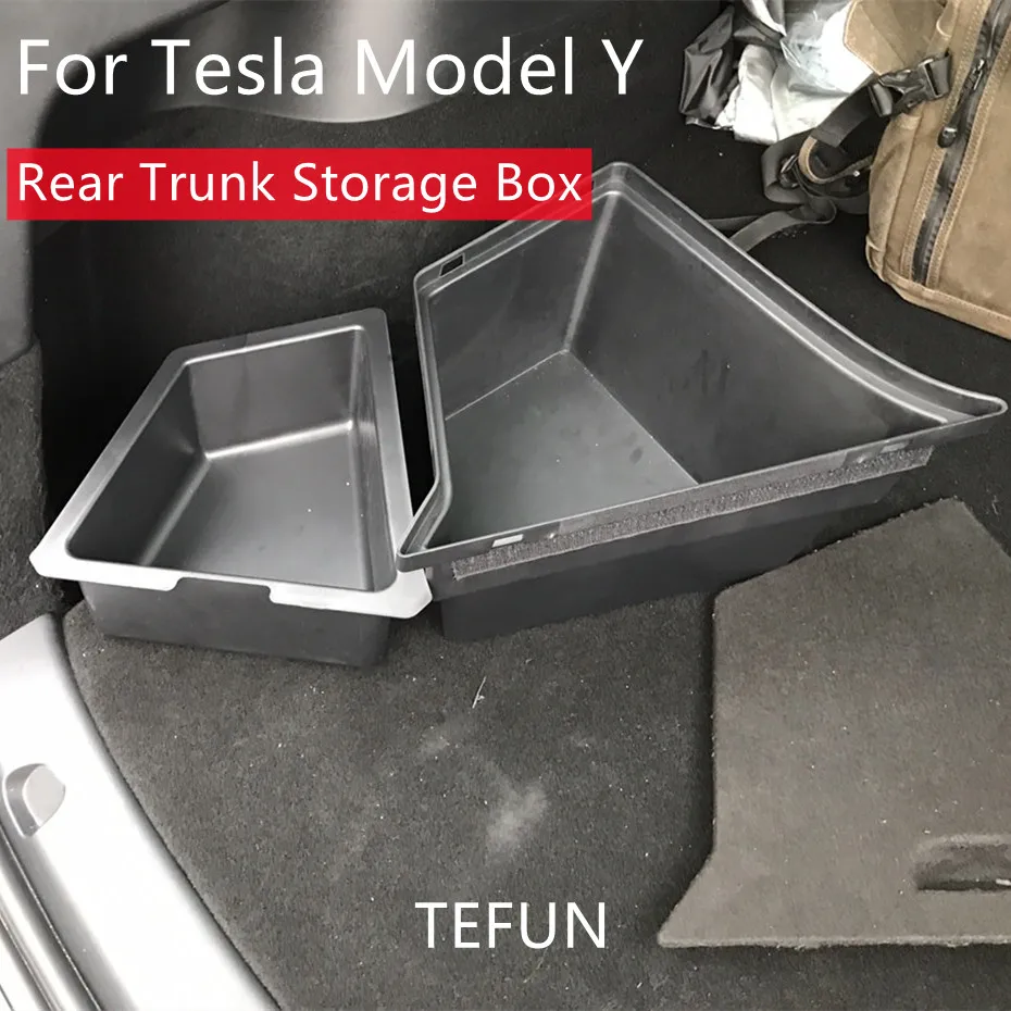 TEFUN для Tesla Model Y боковой ящик хранения заднего багажника Огнетушитель