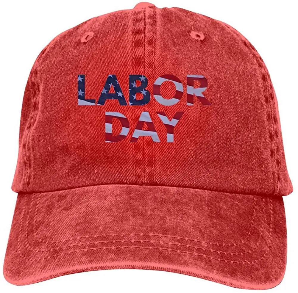 Labor Day Baseball Caps Unisex Vintage Jeans Cowboy Dad Adjustable Cotton Denim Hat