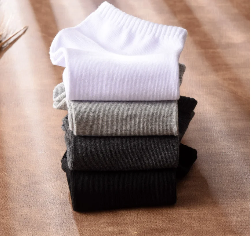 10 Pairs/Lot High Quality Summer Men Cotton Socks Short Casual Breathable Businees Socks Male Large Size 44-48 Ankle Socks Gifts