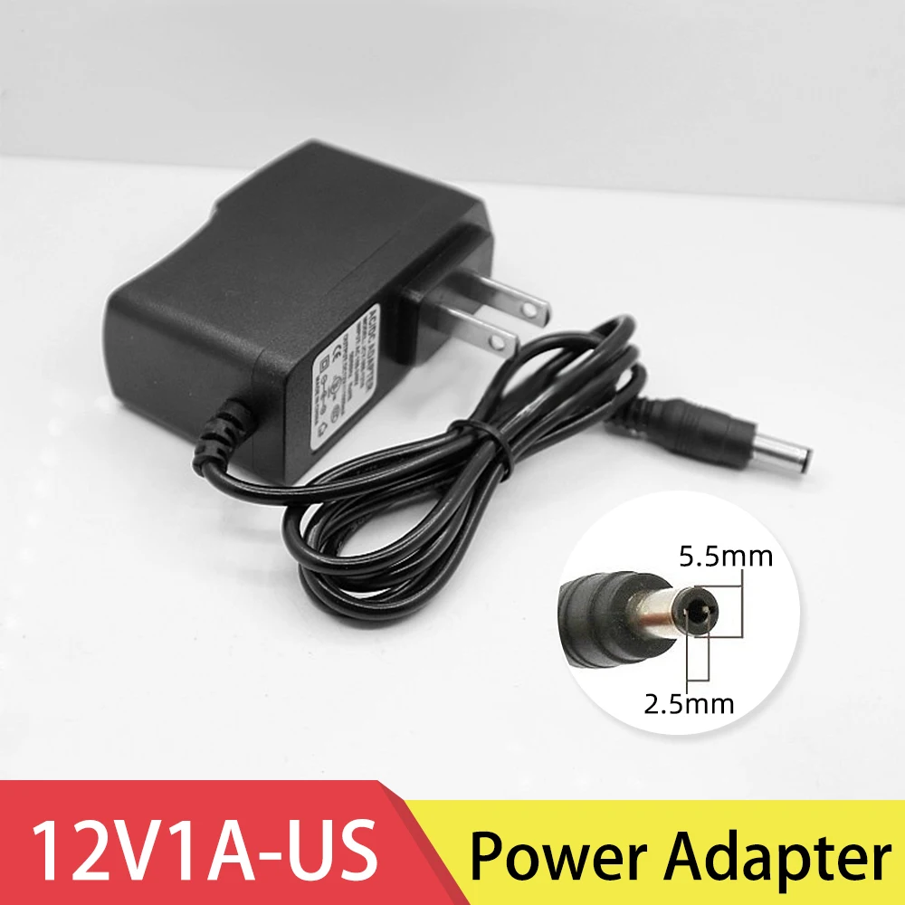 Адаптер питания 12V 1A DC адаптер США штекер зарядного устройства светодиодный