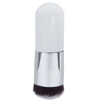 

Beauty Makeup Cosmetic Face Powder Brush Blush Brushes Foundation Tool white + Silver