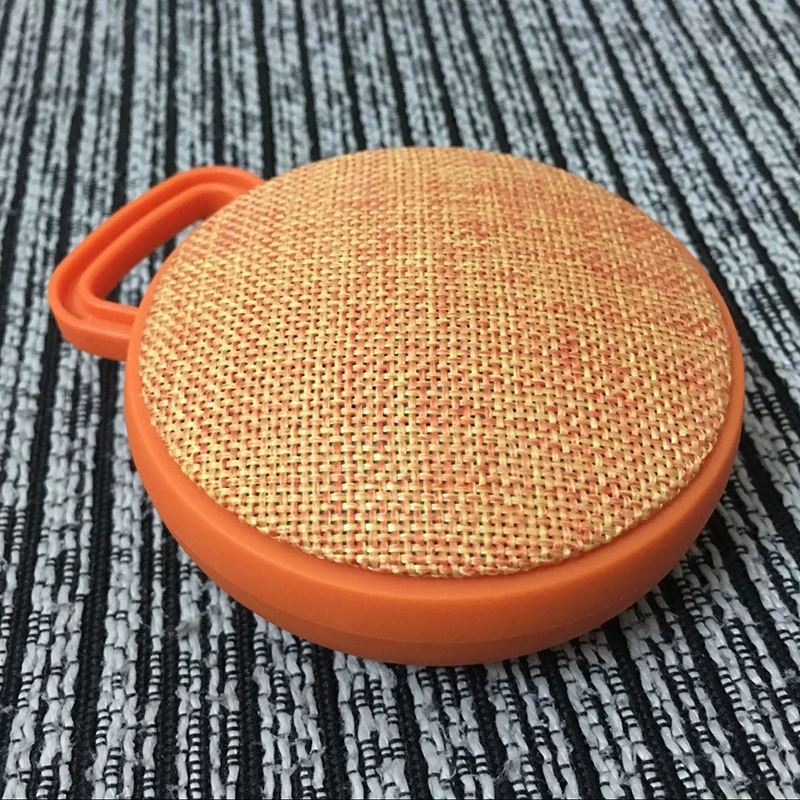 Тканевый беспроводной Bluetooth динамик мини портативный динамик круглый наружный сабвуфер с подвесным канатом домашний кинотеатр 5 цветов - Цвет: orange