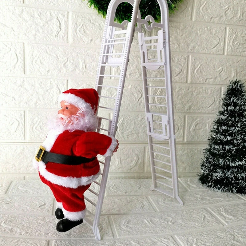 おかしいクリスマスサンタクロース電気登るはしご装飾クリスマスツリー装飾パーティーキッズギフト Pendant Drop Ornaments Aliexpress