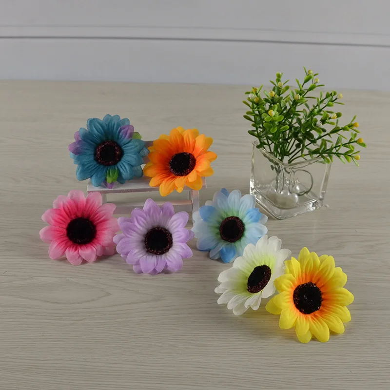 10 шт./компл. имитация подсолнечника цветы голова растений украшение для дома