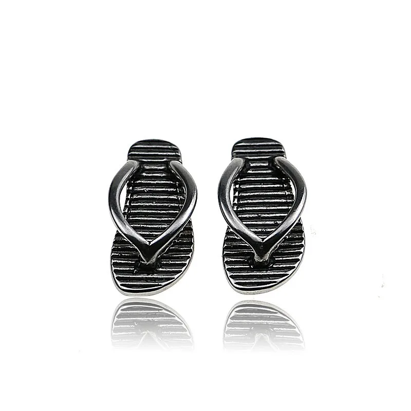 

5/piece Retro Stainless Steel flip-flops Charms Pendant Beach slippers Pendant men women fashion DIY Jewelry Making Accessories