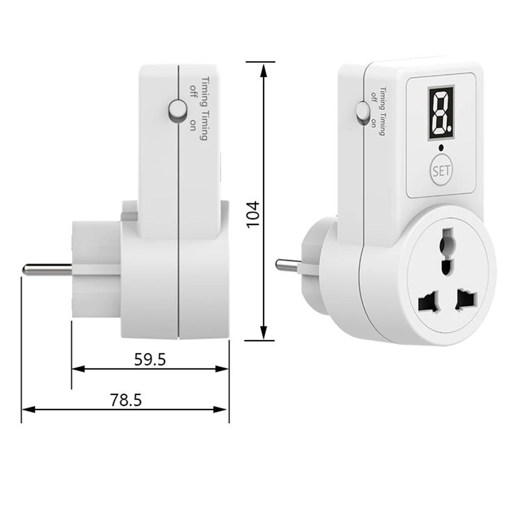 Countdown Switch Two/One Digit Display Countdown Timer Time Control for Telephone Battery Electric Vehicle Charging 10A EU Socket electrical socket power socket