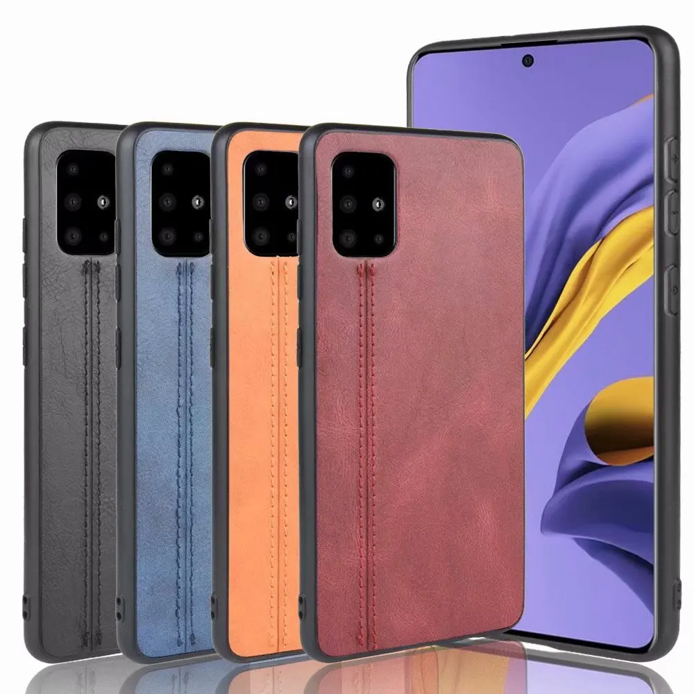 Кожаный чехол для samsung A71 Galaxy SM A715F Ретро стиль искусственная кожа мягкий край