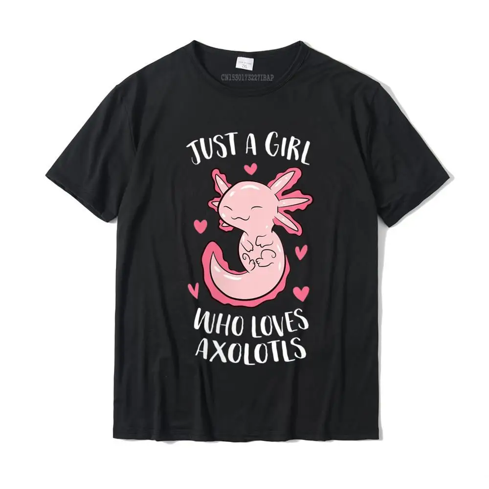 

Футболка с круглым вырезом для женщин и девушек, которые любят Axolotls