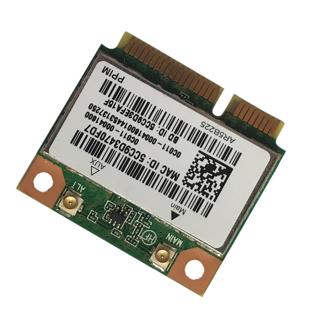 Половина мини 2,4 ГГц сетевая карта беспроводные маленькие аксессуары wifi Bluetooth компьютер AR5B225 300M PCI-E высокоскоростной адаптер ноутбук ПК