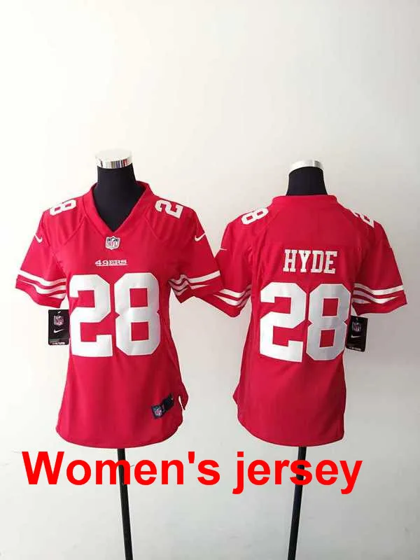 A+++ женщины все сшитые Сан-Франсиско s Joe Монтана 42 Ronnie Lott 80 Jerry Rice 82 Torrey Smith 81 Anquan Boldin Джерси - Цвет: 1