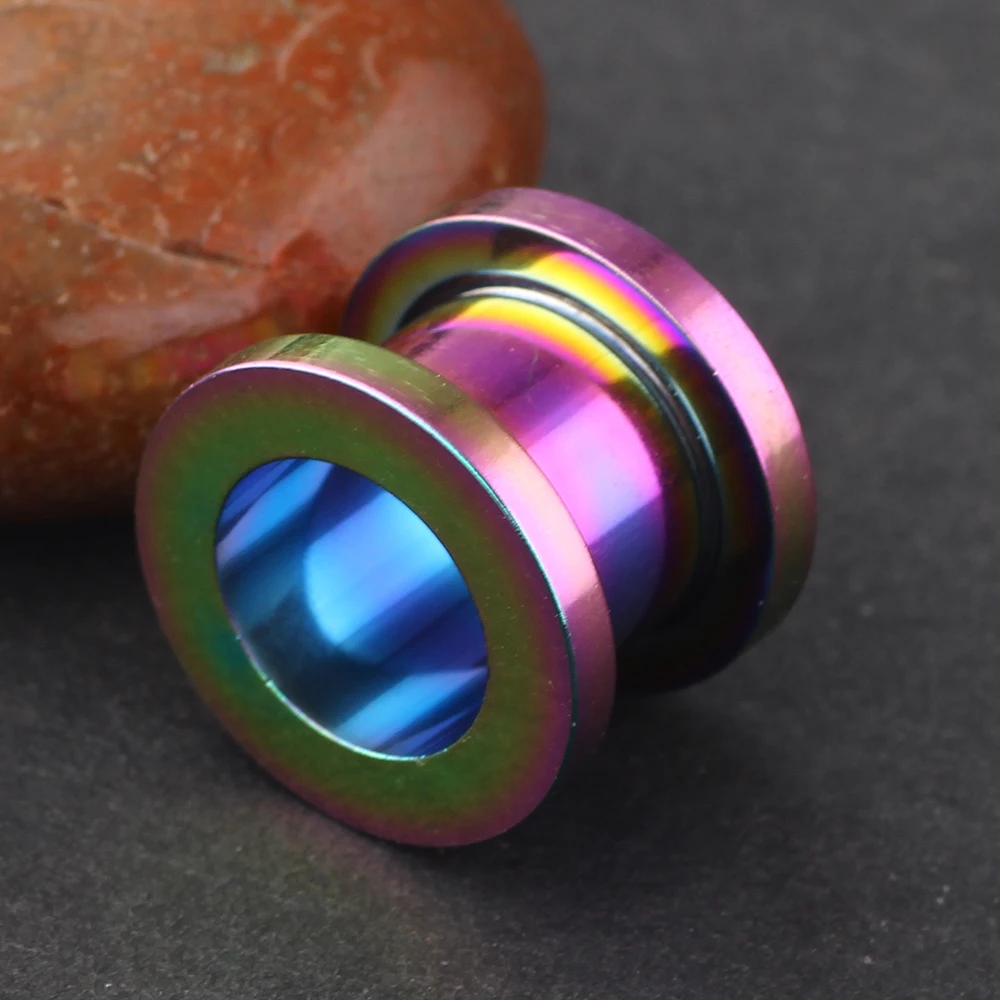 JUNLOWPY Screw Stretcher Ear Tunnels Wholeasales 1.6-10mm Earrings Gauges Flesh Tunnels Ear Plugs Piercing Expander Plugs