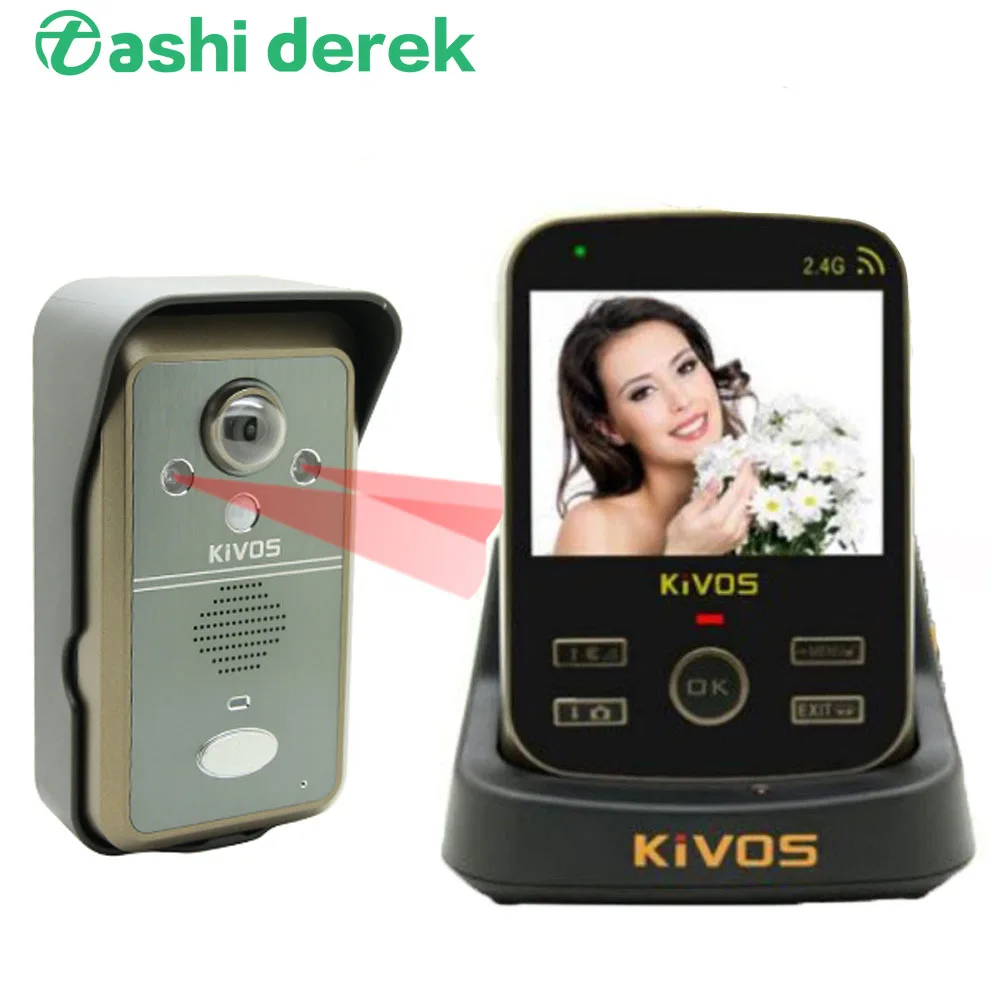 Hogar Inteligente timbre inalámbrico de la puerta de intercomunicación teléfono remotamente desbloquear vídeo sistema de teléfono de puerta infrarroja abridor automático de puerta KDB302A