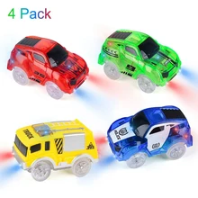 Os carros mágicos da trilha iluminam acima carros do brinquedo com 5 luzes piscantes conduzidas que competem o carro compatível com a maioria dos melhores presentes da trilha de corrida para meninos