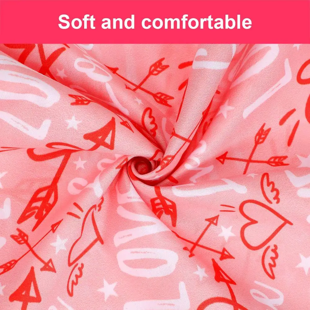 Valentine Dog Bandana Wedding Triangle Dog Scarf Washable Reversible Printing Loving-Heart Bibs Dog Kerchief Set