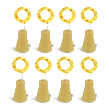 

Solar Wine Bottle Lights String Fairy Light Cork Lights Copper Wire String Led garland Lights Decor Wedding Festival Christmas