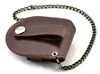 Fashion Male Back Brown Cover Vintage Classic Pocket Watch Box Holder Storage Case Coin Purse Pouch Bag With Chain ► Photo 3/6