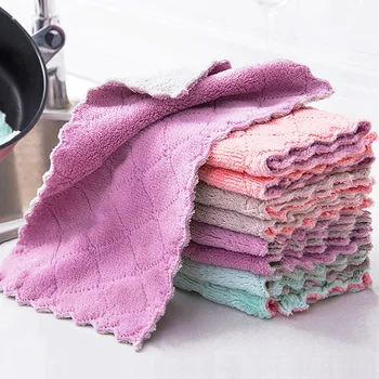 

Microfiber Kitchen Towel Super Absorbent Cleaning Cloth Reusable Dish Cloth Cleaning Rag For Dish Washing Kitchen Cleaning Towel