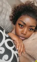 Beeos corto rizado 250% corte Pixie Bob peluca 13*2 Frente de encaje pelucas de cabello humano Remy brasileño cabello humano Pre arrancado con el pelo del bebé