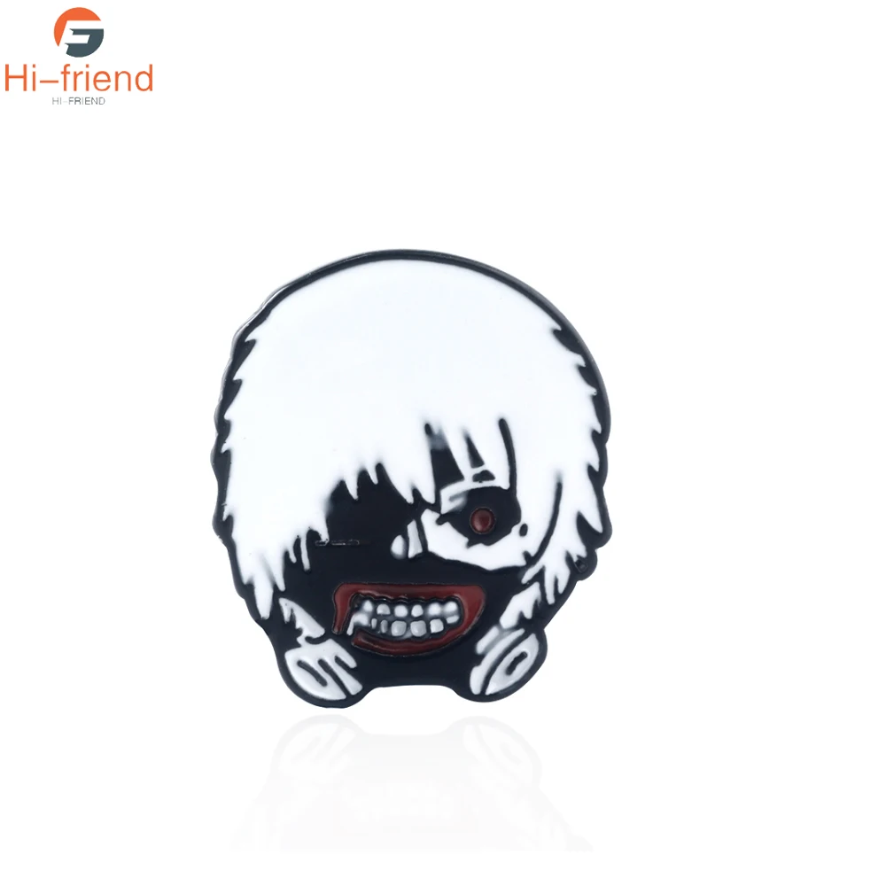Токийский Гуль брошь en Kaneki маска глаз патч манга Эмаль Брошь платье рубашка