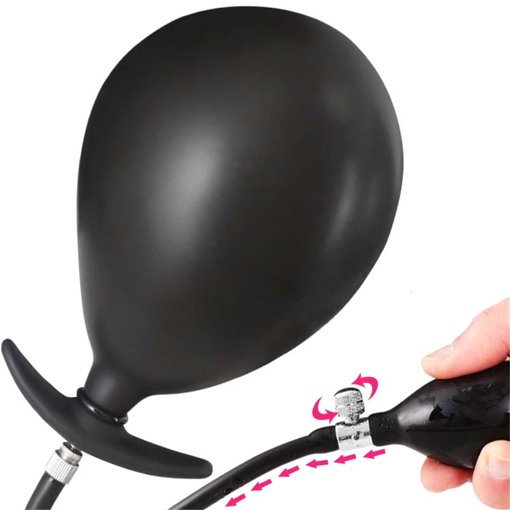 Super Large Inflatable Big Butt Plug Pump Anal Dilator Massager Expandable No Vibrator Balls Sex Toys for Women Man Gay | Красота и