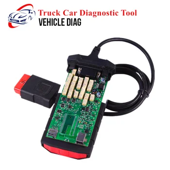 

Truck Diagnostic Tool Bluetooth/USB Single/Double Green PCB OBD2 Scanner NEC Relays 2015.R3 with Keygen VCI Scanner with Battery
